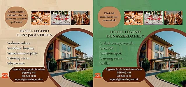 Hotel Legend Dunajská Streda podujatia, ubytovanie