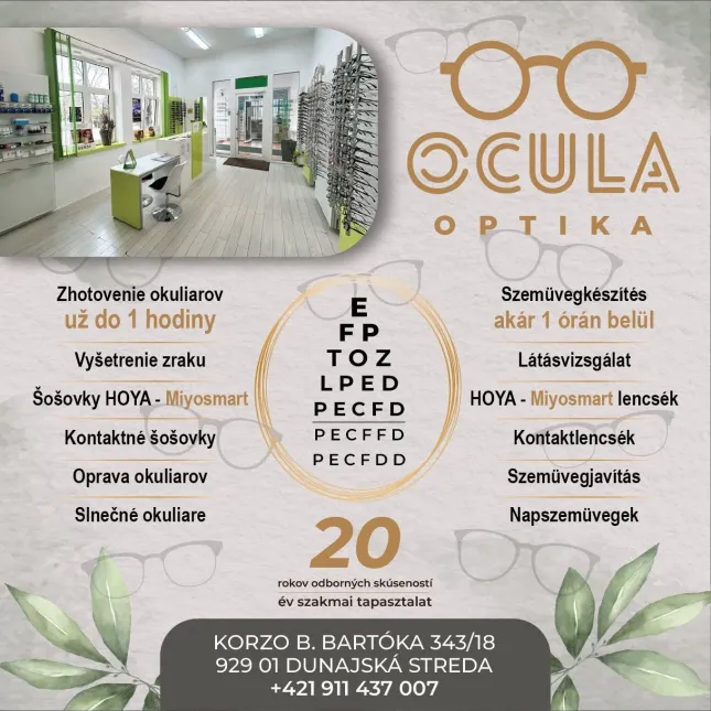 Ocula optika Dunajská Streda